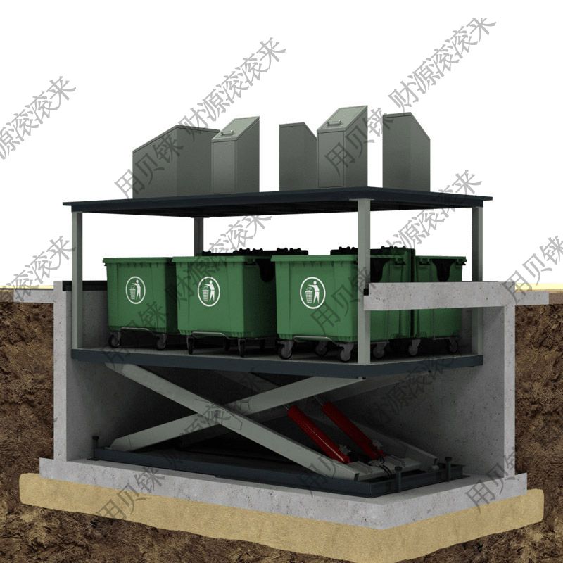 地藏式垃圾桶升降平臺 垃圾桶升降機